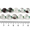 Natural Green Lodolite Quartz/Garden Quartz Beads Strands G-B094-A19-01-5
