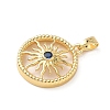 Brass Micro Pave Cubic Zirconia Pendants KK-P334-01G-2