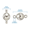 Brass Magnetic Clasps with Loops KK-TA0007-35-NF-8
