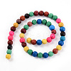 Synthetic Lava Rock Beads Strands X-G-S247-6mm-01-1-2