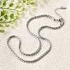 304 Stainless Steel Rope Chain Necklaces for Women NJEW-Q026-02P-1