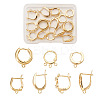 Fashewelry 14Pcs 7 Styles Brass Hoop Earrings KK-FW0001-07-1