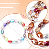 3 Strands Electroplate Glass Beads Strands EGLA-PA0001-25C-4