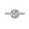 Rhodium Plated 925 Sterling Silver Pave 6.5x3.9mm Moissanite Finger Rings for Women WG1E35D-07-5
