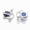 Natural Lapis Lazuli Kitten Pendants G-J386-C12-2