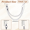 1Pc Alloy Double Layer Chain Belts for Pants AJEW-GF0011-93A-2