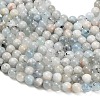 Natural Aquamarine Beads Strands X-G-F591-29A-6mm-02-4