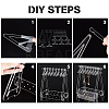 Coat Hanger Removable Acrylic Earring Displays EDIS-WH0012-08-6