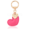 1Pc Imitation Leather Heart Keychain KEYC-CL0001-14E-7