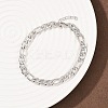 304 Stainless Steel Figaro Chain Bracelets for Women BJEW-G757-15P-1