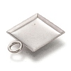 Non-Tarnish 304 Stainless Steel Pendant Cabochon Settings STAS-I176-07P-3