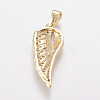Brass Micro Pave Cubic Zirconia Pendants X-ZIRC-L067-22-G-NR-2