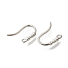 304 Stainless Steel Rhinestone Earring Hooks STAS-D310-01P-02-2