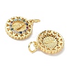 Holy Virgin Theme Brass Cubic Zirconia Charms KK-L253-32G-03-2