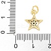 Brass Micro Pave Cubic Zirconia Charms KK-U056-41G-3