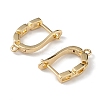 Brass Hollow Out Rectangle Hoop Earring Findings ZIRC-L097-058G-2