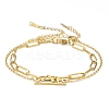 304 Stainless Steel Paperclip Chains & Cable Chain Bracelet Sets AJEW-U005-05E-G-1
