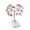 Natural Strawberry Quartz Chips Tree of Life Decorations DJEW-P022-01B-07-1