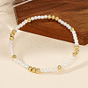 Bohemian Style Brass & Imitation Pearl Stretch Bracelets for Women FP3372-3