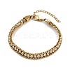 304 Stainless Steel Curb Chain Bracelets for Women BJEW-Z143-21G-4
