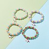 Opaque Acrylic Beads Stretch Bracelet for Kids BJEW-JB06498-3