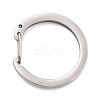Non-Tarnish 304 Stainless Steel Push Gate Snap Key Clasps LS-STAS-B022-01P-01-1
