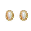 Alloy & Plastic Pearl Stud Earrings WGEF248-01-3