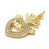 Mother's Day Brass Micro Pave Clear Cubic Zirconia Pendants FIND-Z041-20I-2