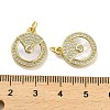 Brass Micro Pave Clear Cubic Zirconia Pendants KK-K365-02D-G-3