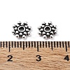 925 Thailand Sterling Silver Double Daisy Spacer Beads STER-NH0001-10AS-3