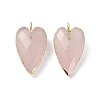 Natural Rose Quartz Pendants X-G-G012-12G-02-2
