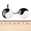 Natural Obsidian & Howlite Pendants FIND-Q109-02-4
