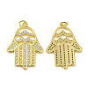 Rack Plating Brass with Cubic Zirconia Pendants KK-Q784-14G-1
