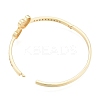 Clear Cubic Zirconia Double Heart Bangles BJEW-G651-01G-4