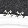 304 Stainless Steel Bowknot Stud Earrings EJEW-Z136-01P-1