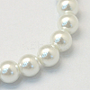 Baking Paint Pearlized Glass Pearl Round Bead Strands HY-Q003-14mm-01-2