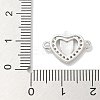 Rack Plating Brass Micro Pave Clear Cubic Zirconia Religion Heart Virgin Mary Connector Charms KK-L224-099P-04-3