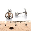 Tarnish Resistant 201 Stainless Steel Barbell Cartilage Earrings EJEW-R147-33-4