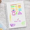 CRASPIRE 4Pcs 4 Styles Tableware Clear Silicone Stamps DIY-CP0009-80A-5