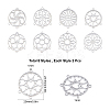 16Pcs 8 Style 304 Stainless Steel Chandelier Component Links GLAA-SC0003-12-2