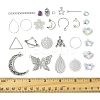 DIY Natural Lepidolite/Purple Mica Stone Beads & Stainless Steel Earring Making Kits DIY-FS0008-13-5