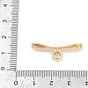 Brass Micro Pave Clear Cubic Zirconia Toggle Clasps Parts KK-U051-05G-4
