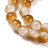 Crackle Baking Paint Imitation Jade Glass Beads Strands DGLA-T003-10mm-M-3