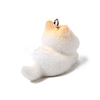 Flocking Opaque Resin Pendants RESI-G123-01X-2