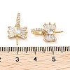 Rack Plating Brass Micro Pave Clear Cubic Zirconia Pendants KK-M280-14G-3