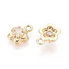 Brass Pave Cubic Zirconia Pendants KK-T071-44G-2
