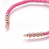 Nylon Cord Braided Bead Bracelets Making BJEW-F360-FRG01-2