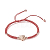 Natural Crackle Quartz & Lava Rock Braided Bead Bracelets Set BJEW-JB07212-02-4