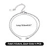 12Pcs 3 Colors 304 Stainless Steel Cable Chains Bracelet Making BJEW-DR0001-03-2