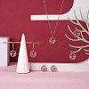 5Pcs Brass Micro Pave Clear Cubic Zirconia Pendants ZIRC-SZ0003-33A-5
